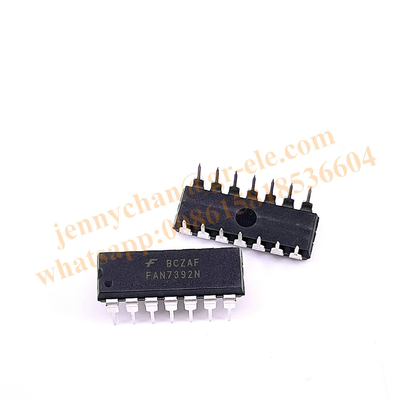 New original FAN7392N FAN7392 DIP-14 high side and low side gate driver IC chips