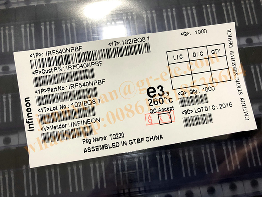 IRF540NPBF TO-220 N Channel 100V/33A in-line MOSFET FET