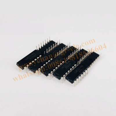 In-line LM324N DIP-14 quad-channel operational amplifier IC chip