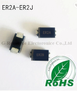 Fast Recovery Rectifier Diode ER2A ER2B ER2C ER2D ER2E ER2G ER2J DO-214AC SMA