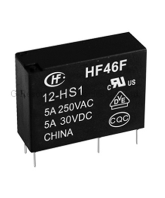 General Purpose Subminiature Relay Black Color HF46F HF46F-G 5A 277VAC