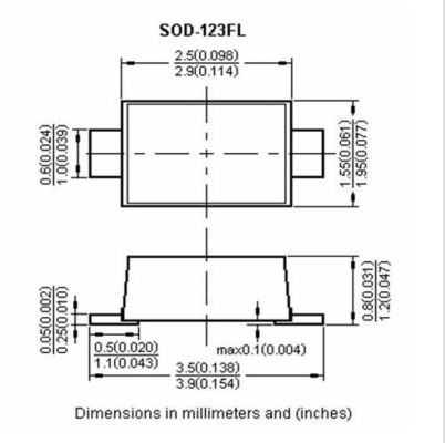 Surface Mount SMB Fast Recovery Diode SOD-123FL 1.5A RS15AL RS15BL RS15KL RS15DL  RS15GL